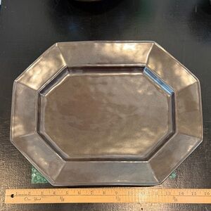 Juliska 16” Pewter stoneware Octagonal Platter new